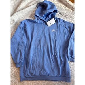 Nike Girls Oversized Hoodie Light Blue Size XL